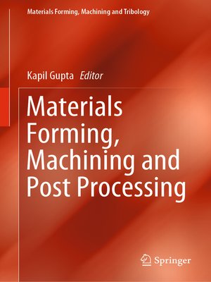 cover image of Materials Forming, Machining and Post Processing